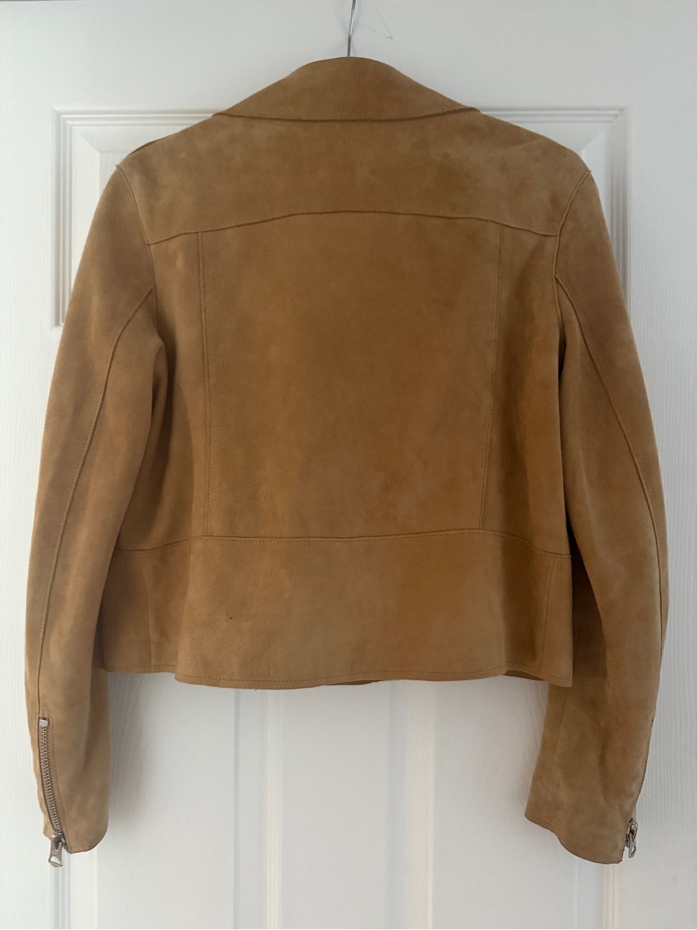 Acne Suede Moto Jacket in Camel - Picture 2 of 6